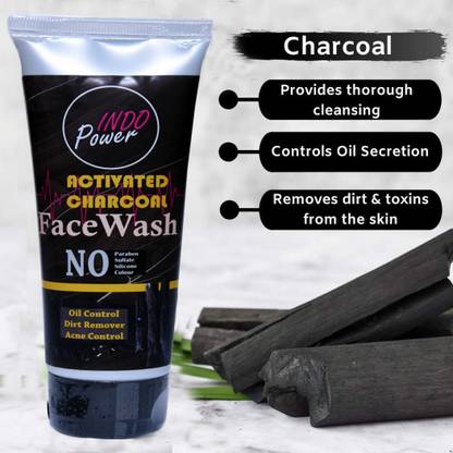 INDO POWER BAM5 -ACTIVATED CHARCOAL FACEWASH