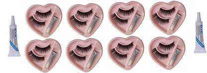 angelie combo of false eyelash heart shape with 2 eyeshash glue