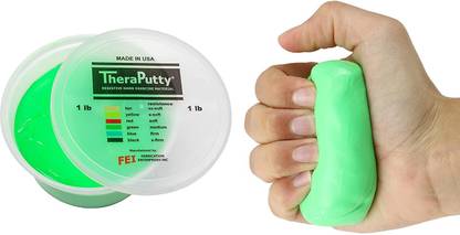 CanDo TheraPutty Standard Exercise Putty, Green: Medium, 4 oz Hand Grip/Fitness Grip