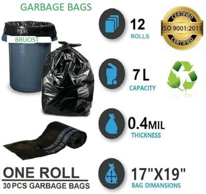 Vruta 17x19 garbage bags Small 7 L Garbage Bag  Pack Of 360