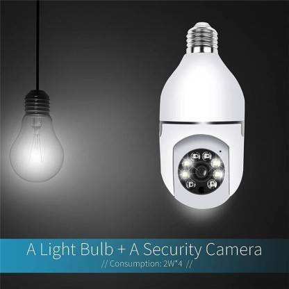 SKY HUB 1080P True Wireless WiFi Dome Security Camera for Home E27 Bulb Connector Security Camera