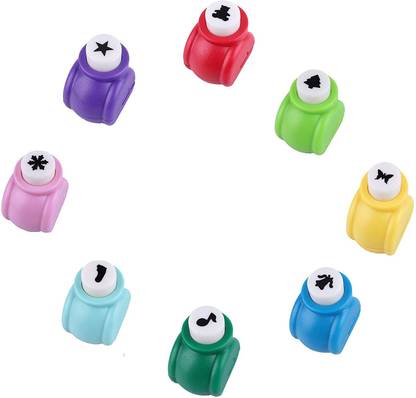 DEZIINE 8pcs Paper Punch Set Shaper Cutter Hole Punch Scrapbook Cards Craft Photo DIY Punches & Punching Machines