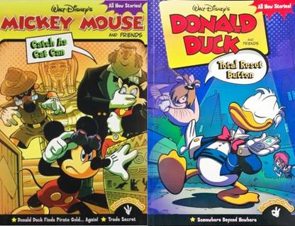 Disney Mickey Mouse & Friends 3 In 1 , Donald Duck & Friends 2 In1 , Set 4, 5 Stories ,catch As Cat Can, Donald Duck Finds Pirate Gold, Trade Secret , Total Reset Button, Somewhere Beyond Nowhere , Comics, Paperback , Graphic Novels , Collectibles