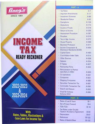 Income Tax Ready Reckoner Fy 2021-22 And 2022-23 Ay 2022-23 And 2023-24