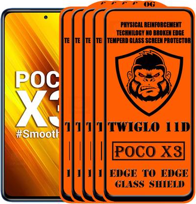 TWIGLO Edge To Edge Tempered Glass for REDMI POCO X3
