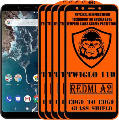 TWIGLO Edge To Edge Tempered Glass for Mi A2