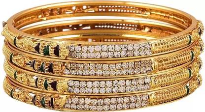 Alloy Zircon Gold-plated Bangle