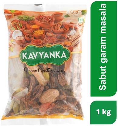Kavyanka Fresh & Pure Sabut Khada Garam Masala (Mix Spices) Delicious Cooking, 1kg