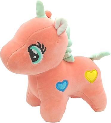 Bigstep Ultra Soft Cute Soft Stuffed Unicorn Toy for Girlfriend, Kids, Gift - Pink 23 cm  - 23 cm