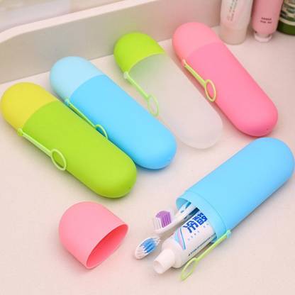 FBOX Oval Shape Capsule Portable Travel Toothbrush Storage Case Plastic Toothbrush Holder