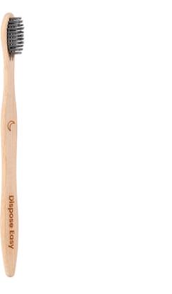 Dispose Easy Bamboo Toothbrush with Charcoal Infused Soft Bristles for Adult Soft Toothbrush