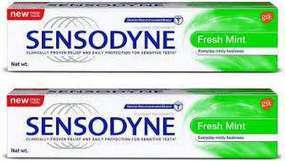 SENSODYNE Fresh Mint Toothpaste - Daily Protection, For Sensitive Teeth 75 g PACK OF 2 Toothpaste