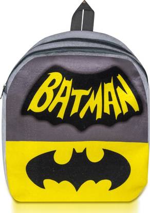 BUY and Joy Soft Quality Batman Bag for kids Batman School Bag (Grey, 14 L) School Bag