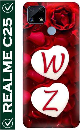FULLYIDEA Back Cover for realme C25, RMX3193, RMX3191, Letter W, Alphabet W, Name W, Letter W With Z, W L