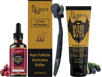 Ligera Beard Growth Kit with Onion Beard Growth Oil (30ml)