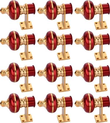 Sun Shield Gold, Maroon Curtain Hooks Metal