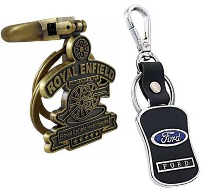 JAINSON MARTIN Combo of royal Enfield & Ford leather keychain Key Chain