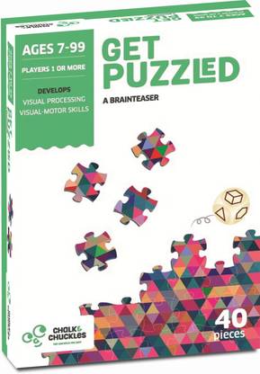 Chalk and Chuckles Get Puzzled Optical Illusion Jigsaw Puzzle for 7+ years, 40 Pieces