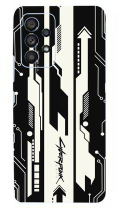 Mclaxa White Cyberpunk Mobile Back Skin, White Cyberpunk, Samsung A 53 5g Mobile Skin