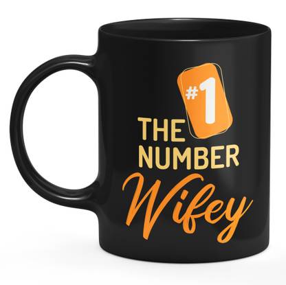 Cardinal Creation No. 1 Wifey Premium Design Black Ceramic Coffee Mug