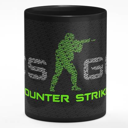 Cardinal Creation CS GO Counter Strike Game Design Black Ceramic Coffee Mug