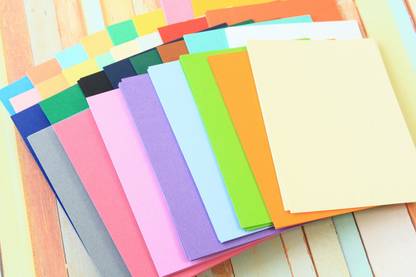KRASHTIC Set of 100 Pieces Sheets For Origami Sheets for File Making, Art and Craft Work Plain A4 70 gsm Origami Paper
