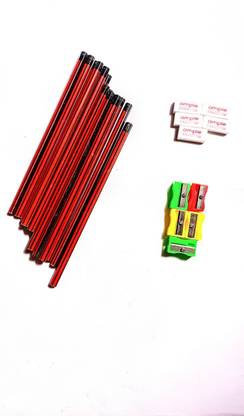 DFD Eraser & Pencil and Sharpener (Set of 5 Eraser and 20 Pencil, Sharpener 5 ) Pencil