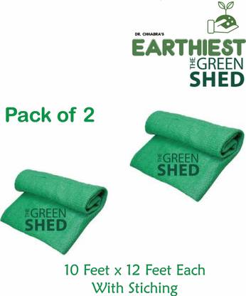Dr. Chhabra's Earthiest Multipurpose Shade Net/Agro Net/Green Net/ - 95% (12 ft x 10 ft) Pack of 2 Portable Green House