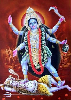 Wall gallery 45.72 cm Shyama kali Entrance Glowing Sticker removes the negative influence 18 x 12 Inc Self Adhesive Sticker