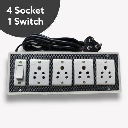 Ziltos 1 Switch with 3 Yard wire 4  Socket Extension Boards