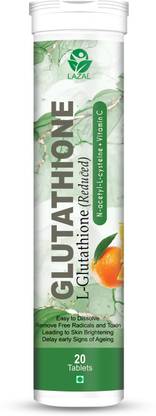 lazal L-Glutathione 600mg With Vitamin C for Glowing Skin | Dark spots & Tan Removal