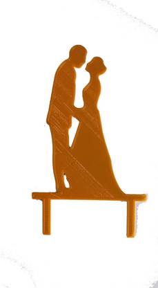 JSA couple cake topper wedding couple marriage couple kissing Edible Cake Topper