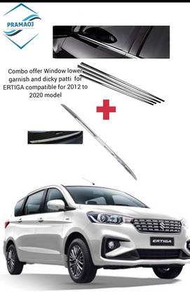 PRAMAOJ Dicky Chrome patti Garnish For Maruti Suzuki Ertiga Type-3,2018,2019,2020,2021 Chrome, Glossy Maruti Ertiga Rear Garnish