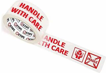 XCREET Fragile Handle with Care Printed Packaging Tape 2 inch/48 mm x 65 m (06pcs) Handheld tapes (Manual)