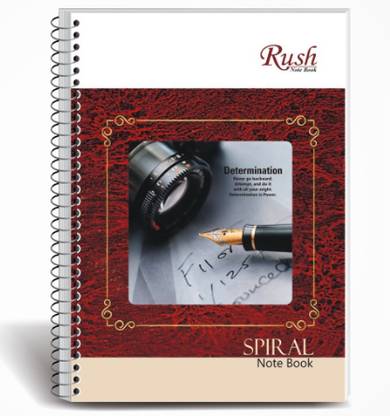Rush 300 Pages A4 Size Spiral Notbook Unruled Notebooks | Premium Pages A4 Notebook unruled 300 Pages