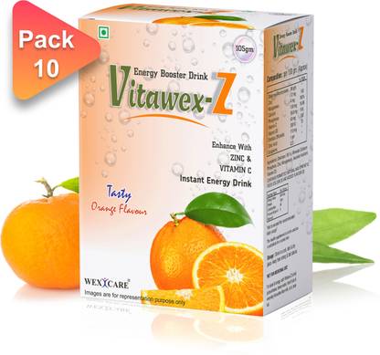 wexcare Instant Energy Drink |Immunity Booster | Vitamin C, Zinc, D3, & Calcium Energy Drink