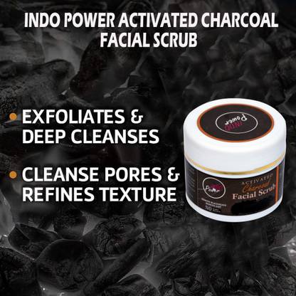 INDO POWER BAM47 -ACTIVATED CHARCOAL FACIAL SCRUB