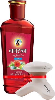 Navratna Ayurvedic Oil Cool 500 ml + Life Long Massager Hair Oil