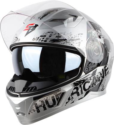 Steelbird SBA-21 Hurricane ISI Certified Full Face Graphic Helmet with Inner Sun Shield Motorbike Helmet
