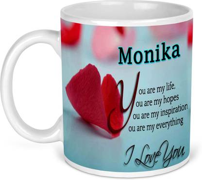 Goldencity Monika Gift for Lover Boyfriend Girlfriend Husband Wife Ceramic Coffee Ceramic Coffee Mug