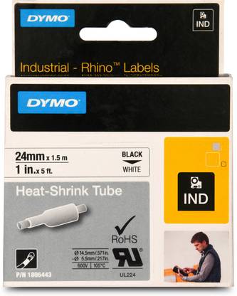Dymo RHINO 1" WHITE HST-24MM Non-adhesive Paper Label