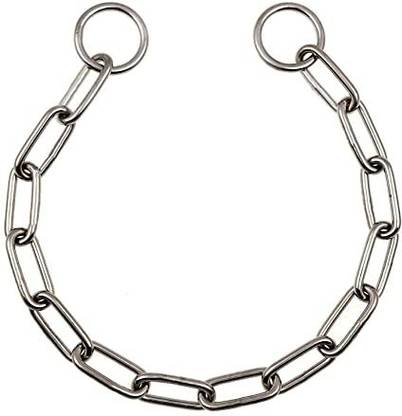 Pups&Pets Dog Collars Fur Saver Training Long Link Chrome Plated Choker Dog Leash