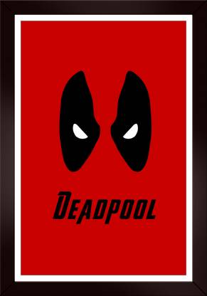 Nature Inspired Modern Art for Home Office Wall Decor - Black and Red Frame 18x12-(18) Dead Pool Paper Print