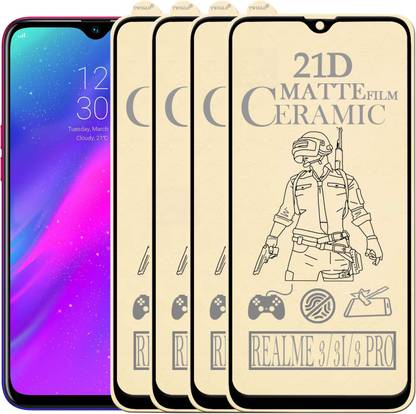 TWIGLO Edge To Edge Tempered Glass for Realme 3