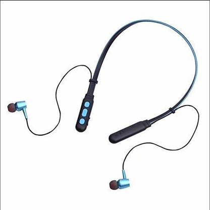 Super Bass Earphone Bluetooth Headset (Blue, In the Ear) Bluetooth Headset