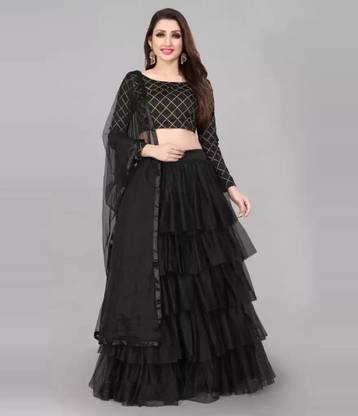 Self Design Semi Stitched Lehenga Choli
