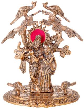 HK Gauri Singari Radha Krishna Idol Gift Decorative Showpiece  -  18 cm