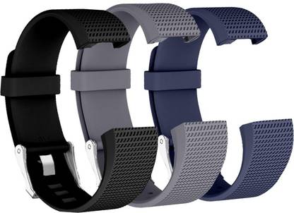 Rapidotzz Pack of 3 Replacement Belts/Straps Compatible for Fitbit Charge2 Bands Replacement Wristband Straps (Set 3) Smart Band Strap