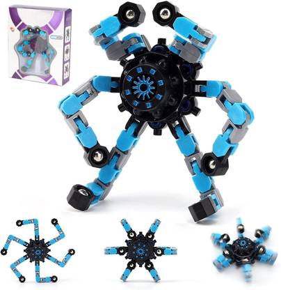 Fullkart Transformable Fingertip Gyro Spinner Hand Fidget Spinner Finger Toy