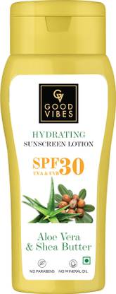 GOOD VIBES Sunscreen - SPF 50 Aloe vera & Shea butter Hydrating Sunscreen Lotion